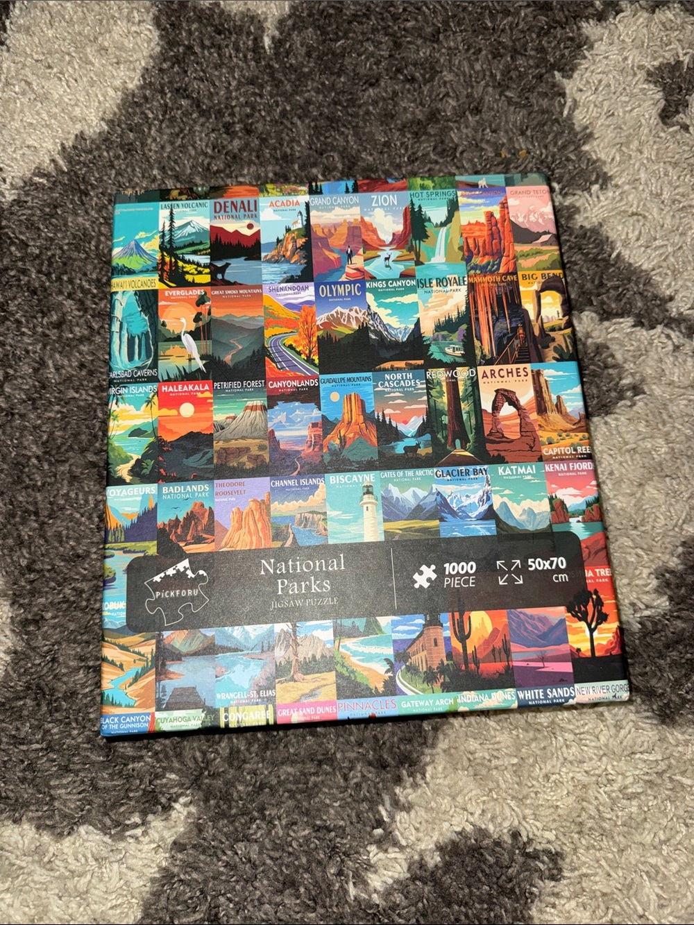 National Parks 1000-Piece Jigsaw Puzzle - Vibrant Multicolor